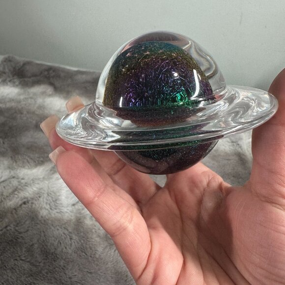 Other - Vintage 1993 Sci Fi Channel Numbered 208/400 Saturn Planet Galaxy Paperweight
